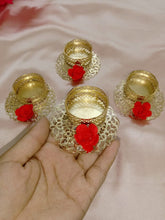Beautiful Designer Traditional Golden Colour Metal Tealight holder Home Décor for Diwali